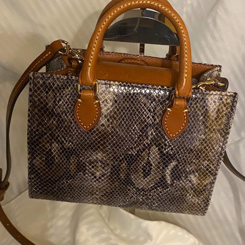Dooney & Bourke Janine Python Snake Leather Mini … - image 4